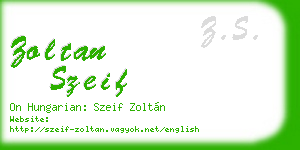 zoltan szeif business card