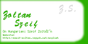 zoltan szeif business card